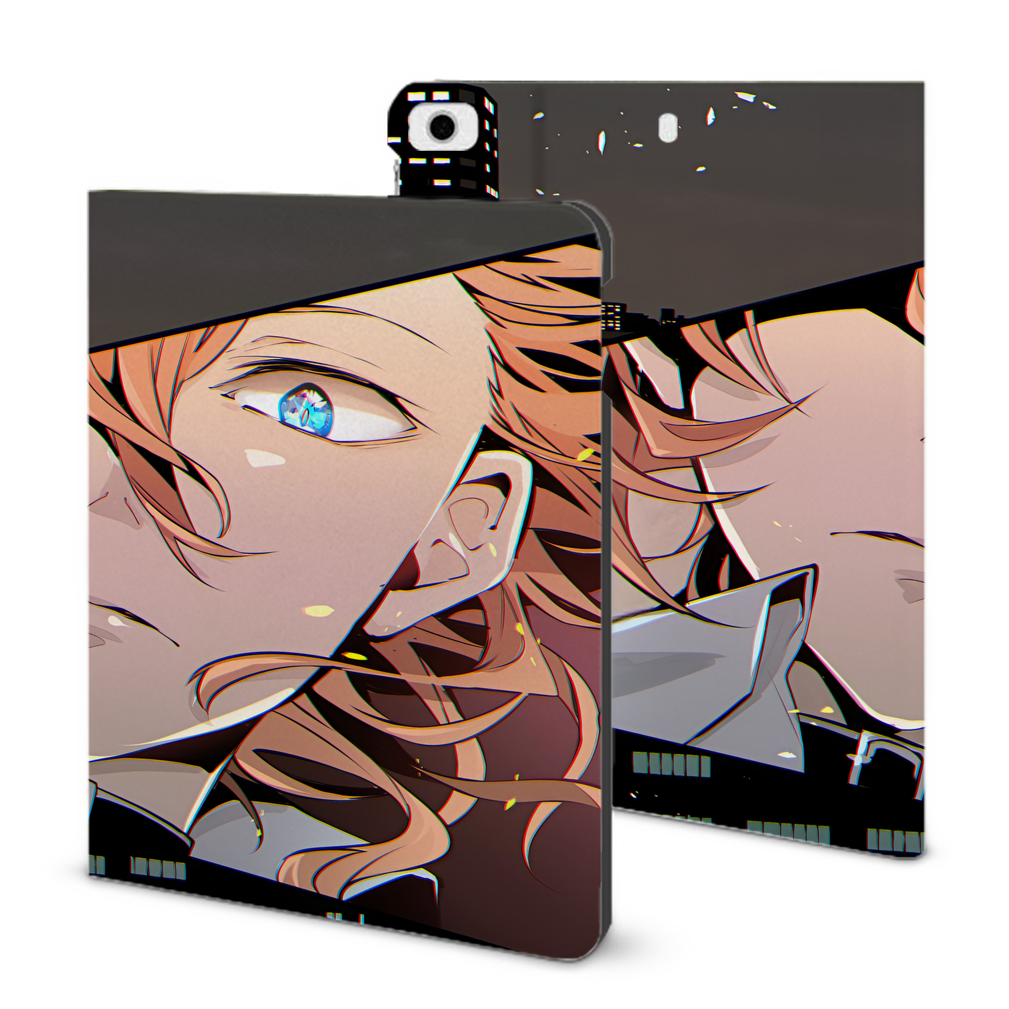 （画像用） 文豪ストレイドッグス Bungo Stray Dogs IPad ケース ブック型 PUレザー TPU 耐衝撃 軽量 薄型 ペン収納なし 全面保護 IPad 各モデル対応